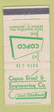 Matchbook Cover - Copco Steel engineering Detroit MI 30 Strike