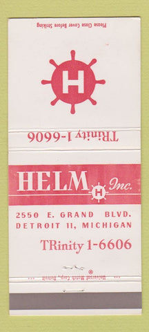 Matchbook Cover - Helm Inc Detroit MI 30 Strike