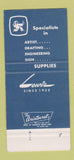 Matchbook Cover - Lewis Artist Supply Detroit MI SAMPLE 30 Strike