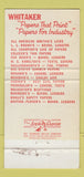 Matchbook Cover - Whitaker Paper Company Detroit MI 30 Strike