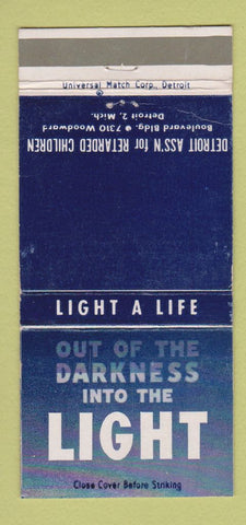 Matchbook Cover - Detroit Association for Retarded Children MI 30 Strike