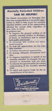 Matchbook Cover - Detroit Association for Retarded Children MI 30 Strike