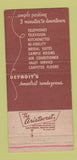 Matchbook Cover - Motel Balmar Detroit MI 30 Strike