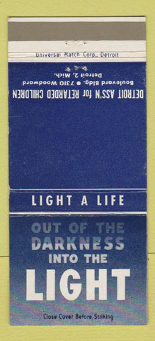 Matchbook Cover - Detroit Association for Retarded Children MI 30 Strike