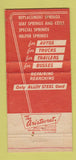 Matchbook Cover - Eaton Detroit Spring Service MI 30 Strike