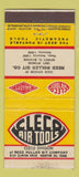 Matchbook Cover - Cleco Air Tools Houston TX Detroit MI  21 Strike Feature
