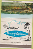 Matchbook Cover - Wirlpool RCA 1956 Miami Beach FL event 40 Strike