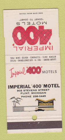 Matchbook Cover - Imperial 400 Motel Flint MI 30 Strike
