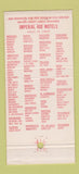 Matchbook Cover - Imperial 400 Motel Flint MI 30 Strike
