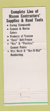 Matchbook Cover - Sampson Cement Block Detroit MI 30 Strike