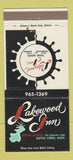 Matchbook Cover - Lakewood Inn Battle Creek MI Steak House 30 Strike