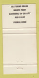 Matchbook Cover - Vogelreuter's Men's Clothes Marshall MI 30 Strike