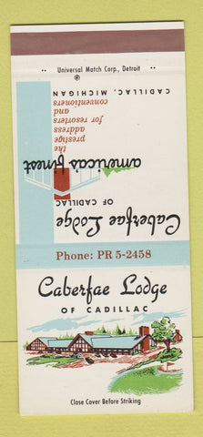 Matchbook Cover - Caberfae Lodge Cadillac MI SAMPLE 30 Strike