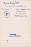 Matchbook Cover - National Title Insurance Miami Fort Lauderdale FL 40 Strike