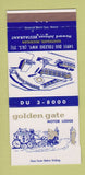 Matchbook Cover - Golden Gate Motor Lodge Southgate MI 30 Strike