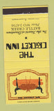 Matchbook Cover - Crickett Inn Battle Creek MI 30 Strike