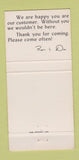 Matchbook Cover - Crickett Inn Battle Creek MI 30 Strike