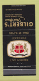 Matchbook Cover - Gilbert's Steak House Jackson MI 30 Strike