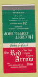 Matchbook Cover - Red Arrow Inn Marshall MI 30 Strike