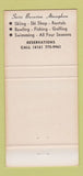 Matchbook Cover - Sun n Snow Lodge Cadillac MI 30 Strike