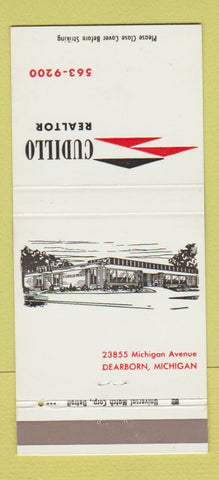 Matchbook Cover - Cudillo Real Estate Dearborn MI 30 Strike
