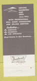 Matchbook Cover - Cudillo Real Estate Dearborn MI 30 Strike