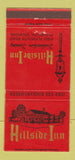 Matchbook Cover - Hillside Inn Plymouth MI 30 Strike