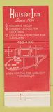 Matchbook Cover - Hillside Inn Plymouth MI 30 Strike