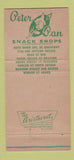 Matchbook Cover - Peter Pan Snack Shop Chicago IL 30 Strike