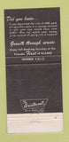 Matchbook Cover - First State Bank Alamo TX 30 Strike