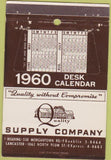 Matchbook Cover - Supply Co Reading Lancaster PA 1960 40 Strike