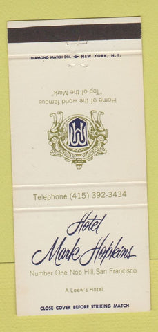 Matchbook Cover - Hotel Mark Hopkins San Francisco CA 30 Strike