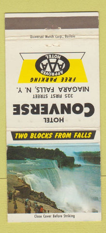 Matchbook Cover - Hotel Converse Nigara Falls NY 30 Strike