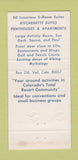Matchbook Cover - Valhalla at Vail Colorado 30 Strike