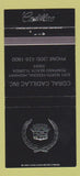 Matchbook Cover - Coral Cadillac Pompano Beach FL 30 Strike