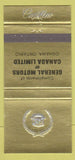 Matchbook Cover - General Motors GM Oshawa ON Cadillac 30 Strike