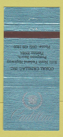 Matchbook Cover - Cadillac Coral Pompano Beach FL 30 Strike