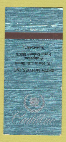 Matchbook Cover - Smith Motors Cadillac Wahpeton ND 30 Strike