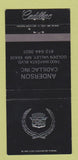 Matchbook Cover - Anderson Cadillac Golden Valley MN 30 Strike