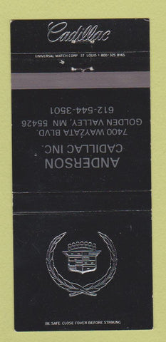 Matchbook Cover - Anderson Cadillac Golden Valley MN 30 Strike