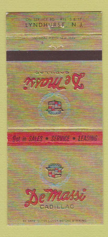 Matchbook Cover - De Massi Cadillac Lyndhurst NJ 30 Strike