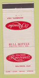 Matchbook Cover - Hollywood Roosevelt Hotel CA El Rancho Sacramento 30 Stick