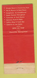 Matchbook Cover - Jefferson Hotel Miami Beach FL 30 Stick