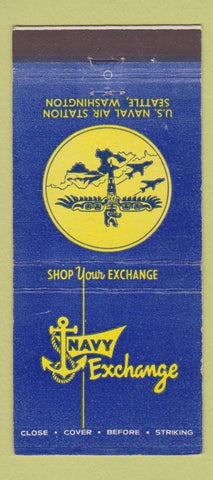 Matchbook Cover - Navy Exchange Seattle WA 30 Stick