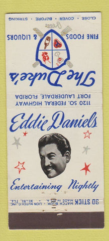 Matchbook Cover Eddie Daniels The Duke's Restaurant Fort Lauderdale FL 30 Stick