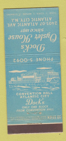 Matchbook Cover - Dock's Osyter House Atlantic City NJ 30 Stick