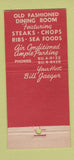Matchbook Cover - Old English Restaurant Chicago IL Round Table 30 Stick