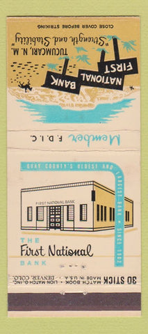 Matchbook Cover - First National Bank Tucumcari NM 30 Stick