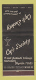 Matchbook Cover - Cafe Society Chicago IL 30 Stick