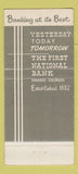Matchbook Cover - First National Bank Durango Colorado 1957 30 Stick